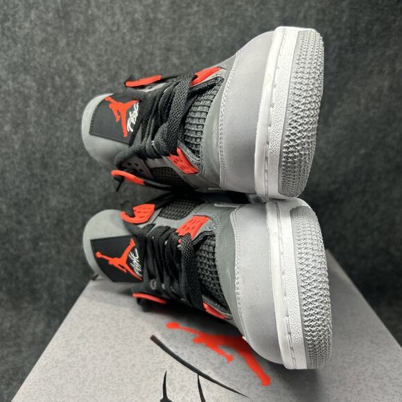 Air Jordan 4 Retro Sneakers Men's 10 DH6927-061 OG Style Red Black White Grey - Picture 10 of 16